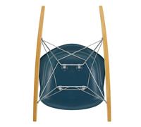 Fauteuil à bascule Eames Plastic RAR RE chromé chromed steel wire frame/ golden maple