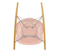 Fauteuil à bascule Eames Plastic RAR RE chromé chromed steel wire frame/ golden maple
