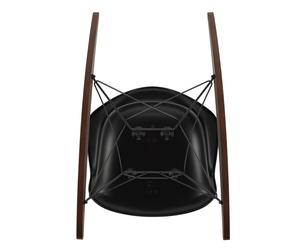 Fauteuil à bascule Eames Plastic RAR RE noir basic dark powder-coated base/ dark maple