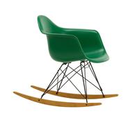 Fauteuil à bascule Eames Plastic RAR RE noir érable doré basic dark powder-coated base/ golden maple