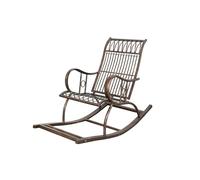 Fauteuil à bascule en fer forgé finition rouille patinée L127XPR64xH90 cm