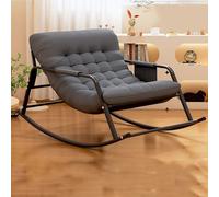 Fauteuil à bascule ergonomique inclinable pour salon, chambre à coucher ou terrasse - Cadre en métal confortable, solution d'assise élégante et confortable