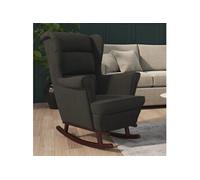 vidaXL Fauteuil à Bascule et Pieds en Bois Massif d'Hévéa Fauteuil de Détente Salon Salle de Séjour Chambre Maison Intérieur 329369