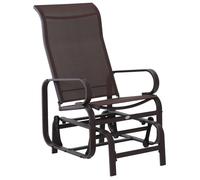Fauteuil à bascule Fauteuil de jardin Relax en métal Balançoire de jardin pour terrasse balcon, Texteline 60x75x104