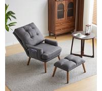 Fauteuil à bascule, fauteuil lounge avec repose-pieds, fauteuil à bascule avec sac de rangement pour salon et chambre Détails du produitNom du produit : Chaise TV et relaxationTaille : 65*96,5*60cmCap