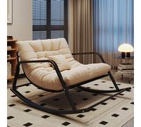 Fauteuil à bascule,Fauteuil relax salon,Fauteuil salon confortable avec accoudoirs,Fauteuil relax salon avec Support en Métal,Fauteuil De Relaxation,capacité de charge 200 kg,pour salon, chambre ( Col