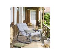 Hespéride Fauteuil à bascule Felinio, Acier anti-rouille, Résistant UV, 73 x 79,5 x 104 cm, Gris