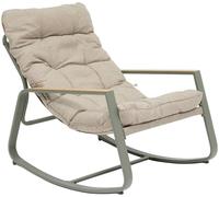 Fauteuil à bascule FELINIO Vert Laurier Acier traité époxy, Traitement anti-rouille renforcé, Texaline Hespéride