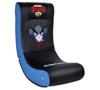 Fauteuil à Bascule Junior Brawl Stars Noir et Bleu, Rocking Chair Simili Cuir avec Broderies - Subsonic