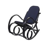 Fauteuil à bascule M41, fauteuil TV, bois massif Aspect noyer, tissu/textile gris anthracite