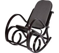 Fauteuil À Bascule M41, Fauteuil Tv, Bois Massif Aspect Noyer, Tissu/Textile Gris Anthracite Multicolore