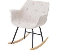 Fauteuil à bascule Malmö T820 relax tissu crème gris Beige G
