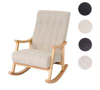 Fauteuil à bascule MCW-K10 crème piétement marron