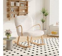 Fauteuil à bascule Mid-Century Modern Nursery fauteuil à bascule rembourré dossier haut Accent Glider Rocker pour le salon