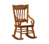 Fauteuil à bascule miniature pour maisons de poupées à l'échelle 1:12, parfait pour les jeux de rôle et l'affichage de meubles vintage réalistes faits à la main