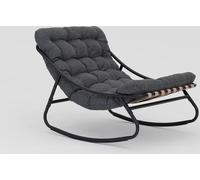 Fauteuil à bascule Rebecca Mobili Maskat 74x78x101 Acier Polyester Gris Moderne