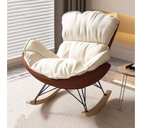 Fauteuil à bascule rembourré confortable avec coussin épais pour lire et faire la sieste - Meuble d'intérieur élégant