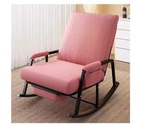 Fauteuil à bascule rembourré en tissu avec repose-pieds réglable - Chaise d'appoint confortable avec accoudoirs et design coulissant
