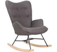 Fauteuil à bascule Sanka en tissu , Gris foncé Gris foncé G