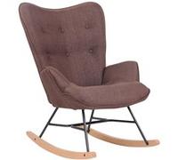 Fauteuil à bascule Sanka en tissu , Marron Marron G