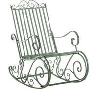 CLP Fauteuil à Bascule Relaxant Smilla, résistant aux intempéries pour Jardin, Ergonomique, Style Maison de Campagne, Fauteuil d'extérieur | Couleur Vert Antique