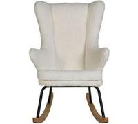 Fauteuil à bascule tissu blanc Luxare Blanc G