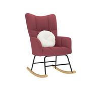 vidaXL Chaise à Bascule Rouge Bordeaux Tissu, Chaise, Chaise de Relaxation, Fauteuil Relax, Chaise de Salon, Bascule, Chaise en Tissu