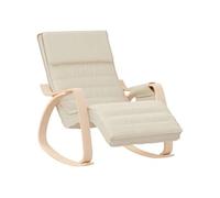 Fauteuil à bascule tissu crème