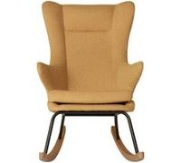 Fauteuil à bascule tissu jaune Luxare Jaune G