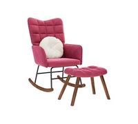 Fauteuil à basculemet krukje velours bordeaux