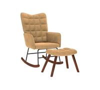 Fauteuil à basculemet krukje velours bruin