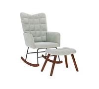 vidaXL Fauteuil à bascule avec repose-pied velours gris clair 4016843