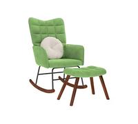 Fauteuil à basculemet krukje velours lichtgroen