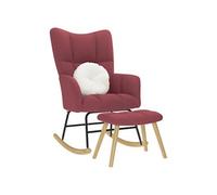 Fauteuil à basculemet voetenbank tissu bordeaux