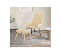 Chaise à Bascule Vert Foncé Tissu Fauteuil Siège Chaise de Relaxation vidaXL