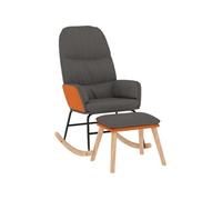 Fauteuil à basculemet voetenbank tissu gris foncé