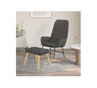 Chaise à Bascule Bleu Tissu Fauteuil Siège Chaise de Relaxation Salon vidaXL