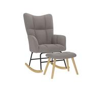 vidaXL Chaise à bascule avec repose-pied Taupe Tissu, chaise, chaise de relaxation, fauteuil relax, chaise de salon, 4016806