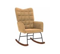 Fauteuil à basculevelours bruin