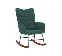 Fauteuil à basculevelours donkergroen