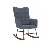 vidaXL Chaise à bascule Gris foncé Velours, chaise, chaise de salon, chaise de relaxation, chaise longue, siège de salon, 4016833