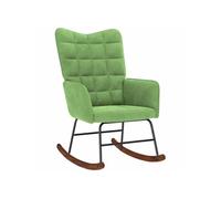 vidaXL Fauteuil à basculevelours lichtgroen Vert