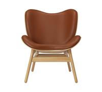 Fauteuil A Conversation Piece cuir oak base