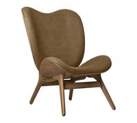 Fauteuil A Conversation Piece haut chêne foncé dark oak base