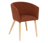 Atmosphera – Fauteuil à dîner Marlo hêtre tissu ambre