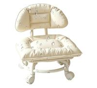 Fauteuil à dossier roulant en cuir synthétique épais et rembourré | Tabouret à langer pour bureau, garage, magasin, bibliothèque, studio, pédicure, garderie, ménage
