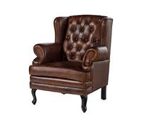 Fauteuil à oreilles brun 88x80x108 cm (BxTxH) CHESTERFIELD #101