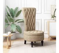 vidaXL Fauteuil à pantoufle Marron 56,5 x 70 x 110 cm Simili daim
