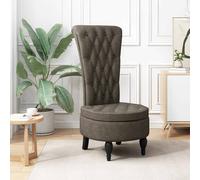 vidaXL Fauteuil à pantoufle Marron 56,5 x 70 x 110 cm Simili daim