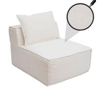 Fauteuil/accessoires pour canapé HWC-O54 Partie centrale, 63x75x97cm crème